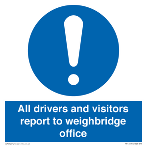 All drivers and visitors report to weighbridge office
